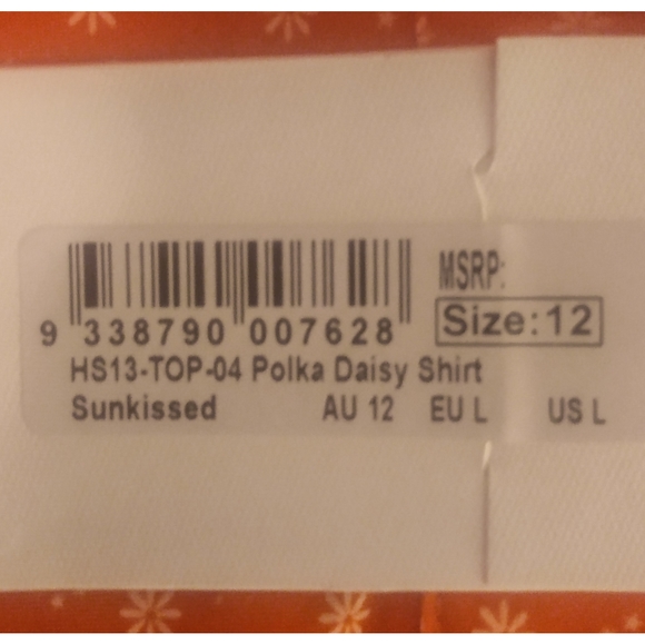 SUNKIST ORANGE POLKA DAISY BLOUSE - Picture 5 of 6